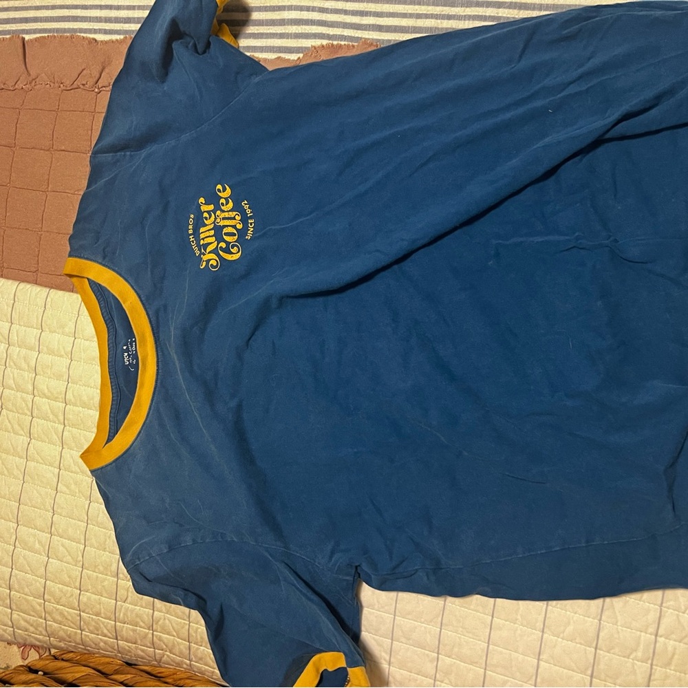 Dutch Bros Blue and Yellow Men's Shirt